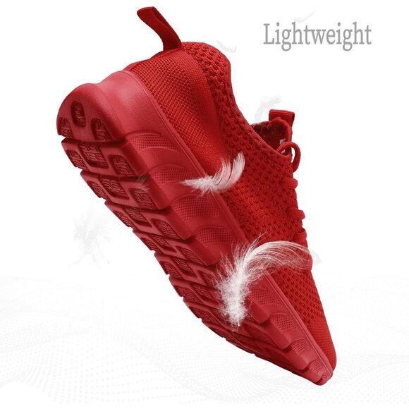 Women D - Red Running Tennis Lightweight Workout Sport Jogging Sneakers - Picture 4 of 7